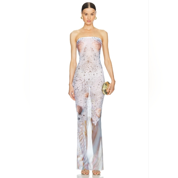 19. NWT DI PETSA SEA FOAM SHEER DRESS - Picture 2 of 8